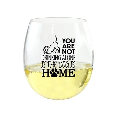 ZEES CREATIONS Zees Creations ED1001-D5 You Are Not Drinking Alone If the Dog is Home Ever Drinkware Wine Tumbler ED1001-D5